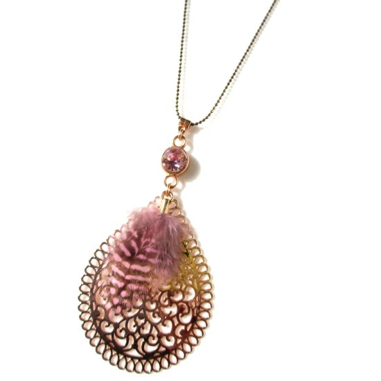 SWAROVSKI BIG DROP FTERO RGOLD PINK 1
