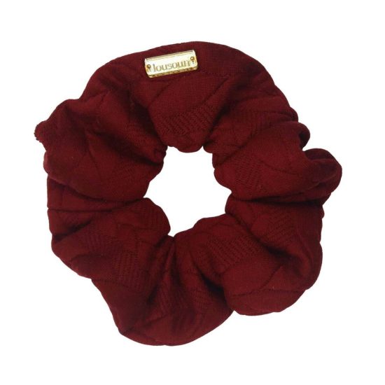 Scrunchie classic braids μπορντό