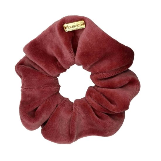 Scrunchie classic old pink βελούδο