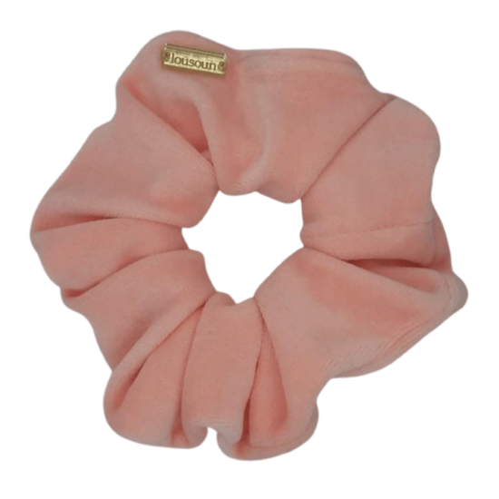 Scrunchie classic απαλό ρόζ βελούδο