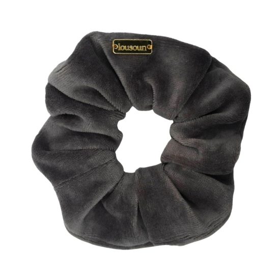 Scrunchie classic γκρι σκούρο βελούδο