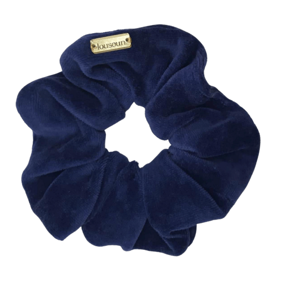 Scrunchie classic μπλε σκούρο βελούδο