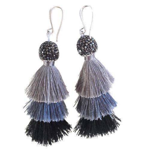 TRIPLE gray SWAROVSKI 3