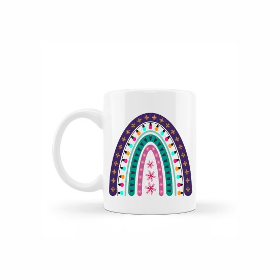 christmas mug festive rainbow