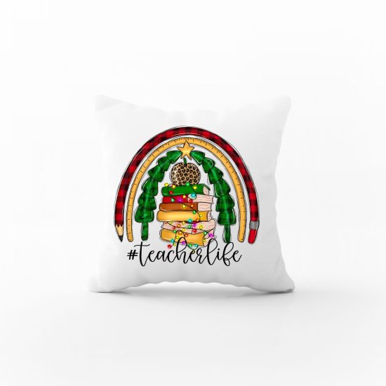 pillow christmas teacher life